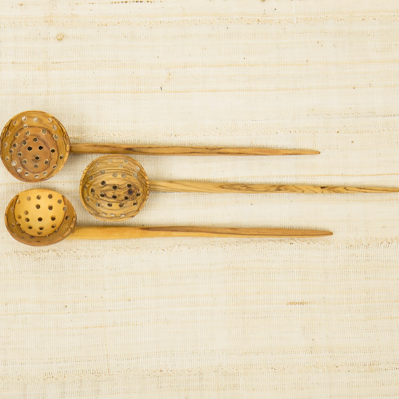 Wooden Olive Straining Spoon