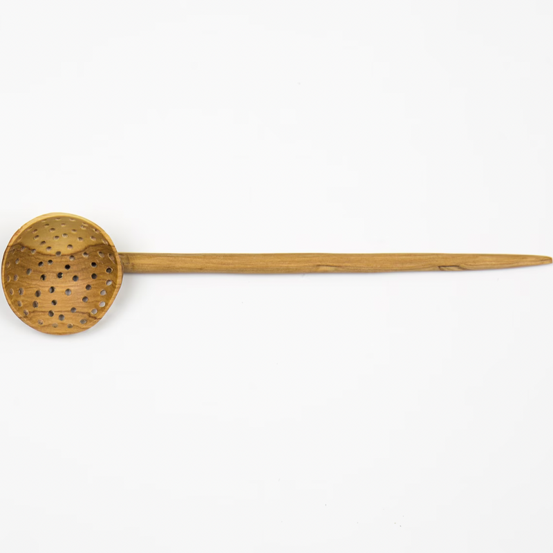 Wooden Olive Straining Spoon