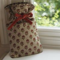 Tulip Blockprint Hot Water Bottle