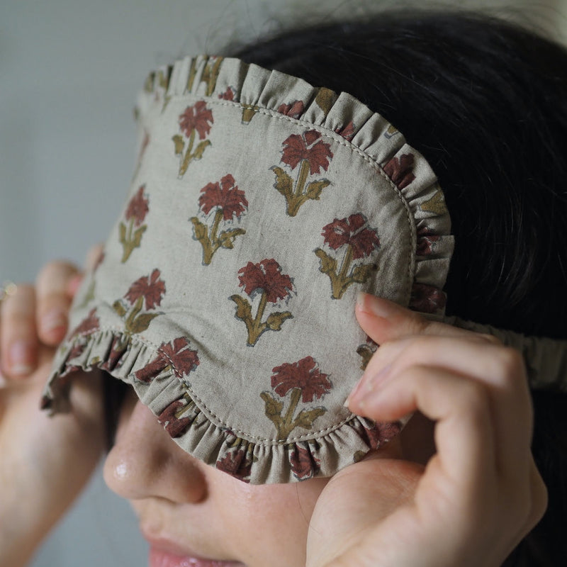 Tulip Blockprint Eye Mask