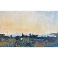 'Paros Dusk' Oil on Board, Framed