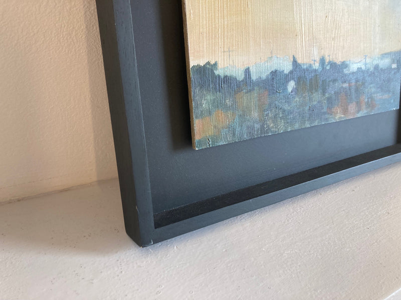 'Paros Dusk' Oil on Board, Framed