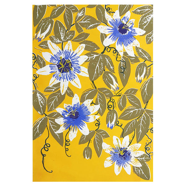 Framed Passion Flower, Silkscreen Print