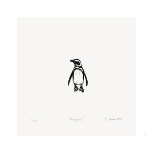 'Penguin' Wood Engraving, Framed or Unframed