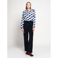 Pleated Corduroy Trousers - Midnight Blue