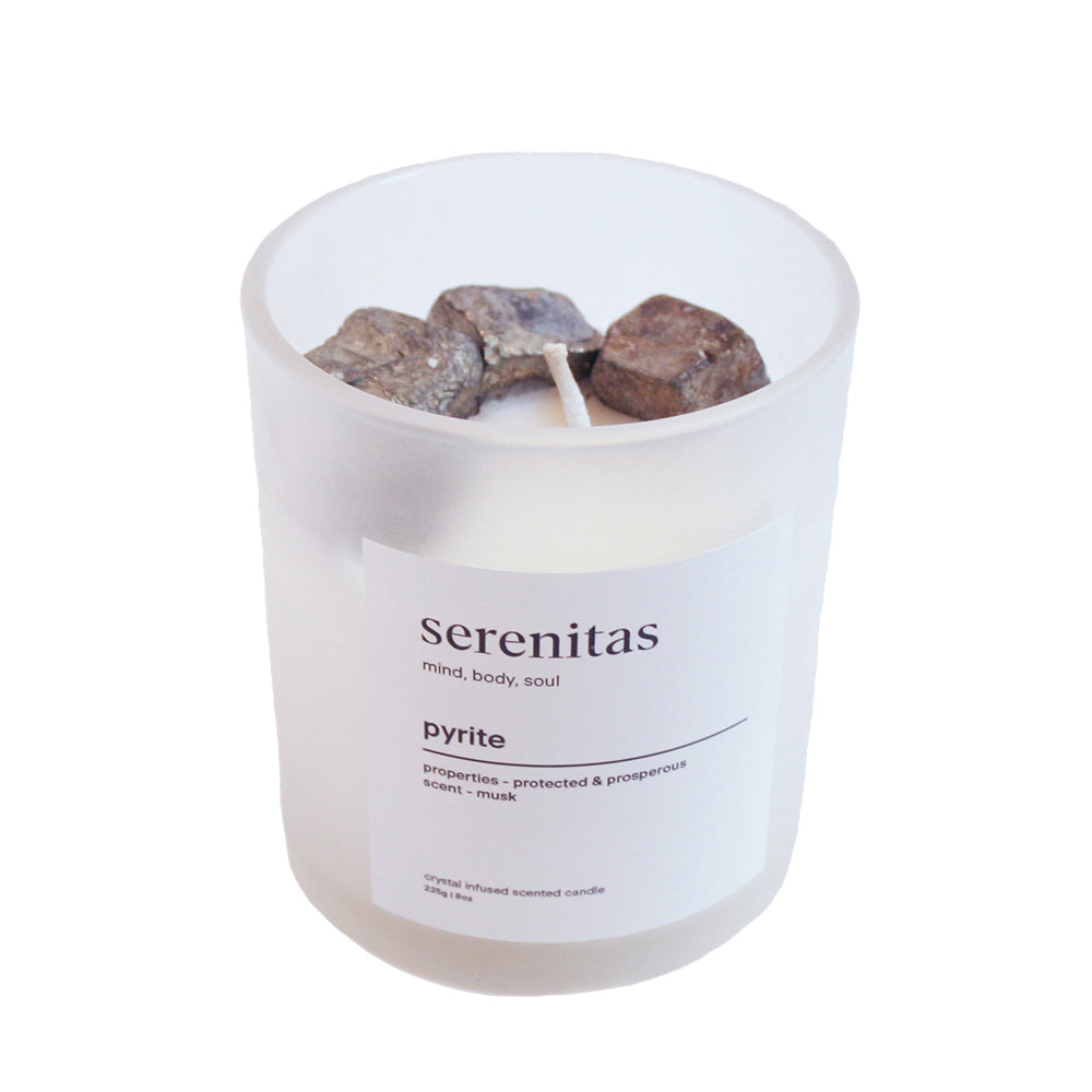 Pyrite - Crystal Infused Scented Candle