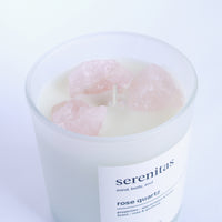 Rose Quartz - Crystal Infused Scented Candle