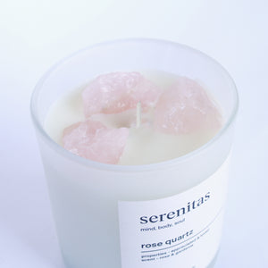 Rose Quartz - Crystal Infused Scented Candle