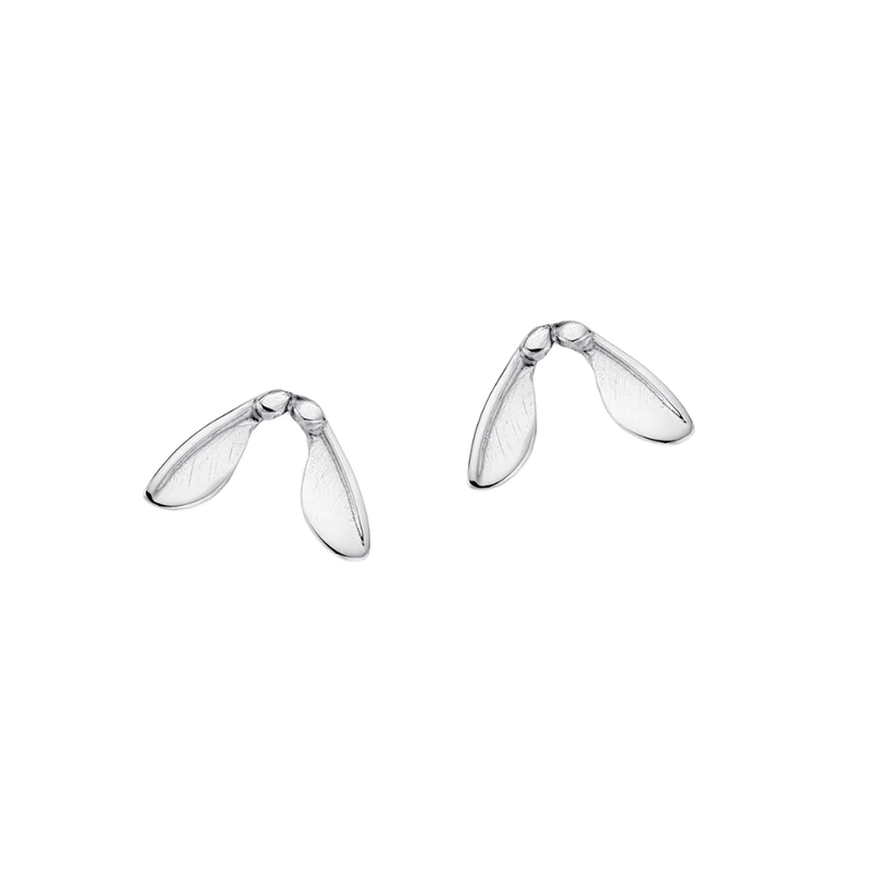 Double Sycamore Silver Studs, Small