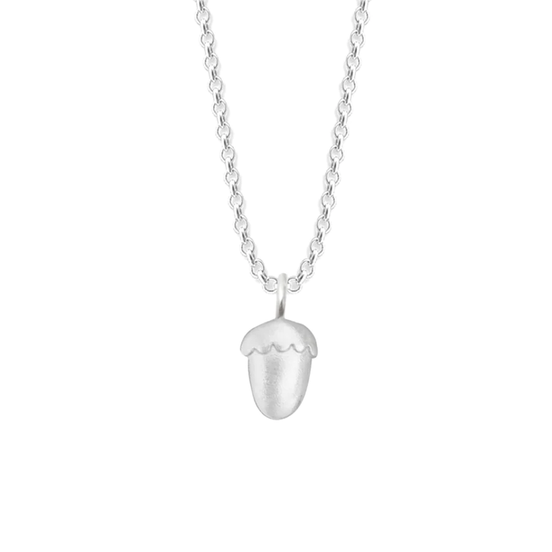 Acorn Silver Pendant, Medium