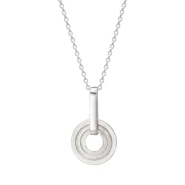 Silver Athena Circle pendant Necklace