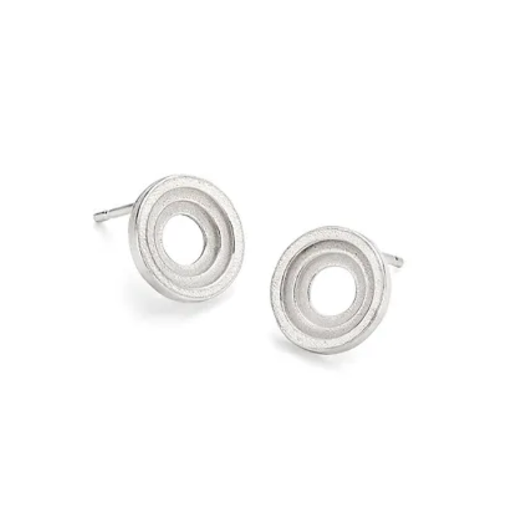 Silver Ceres Small Circle Earrings