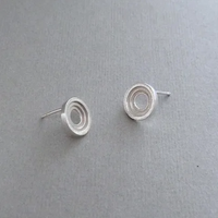 Silver Ceres Small Circle Earrings