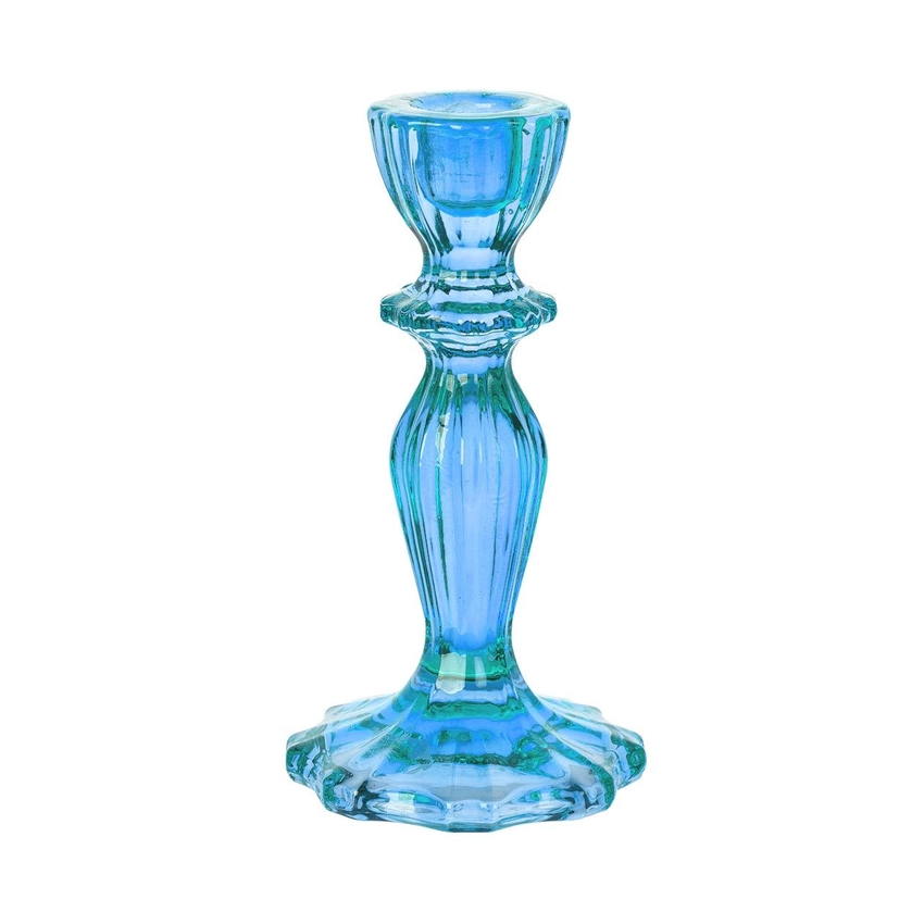 Glass Candle Holder in Blue