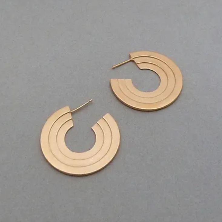 Gold Selene Large Hoop Earrings