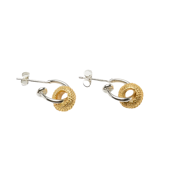 Spotted Sweetie Hoop Earrings, Gold Plated Silver