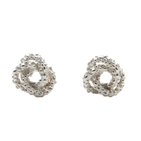 Love Knot Stud Earrings, Silver