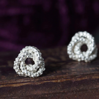 Love Knot Stud Earrings, Silver