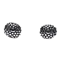 Snake Eye Stud Earrings, Oxidised Silver