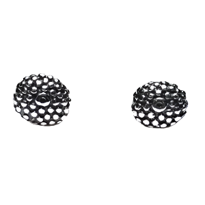 Snake Eye Stud Earrings, Oxidised Silver