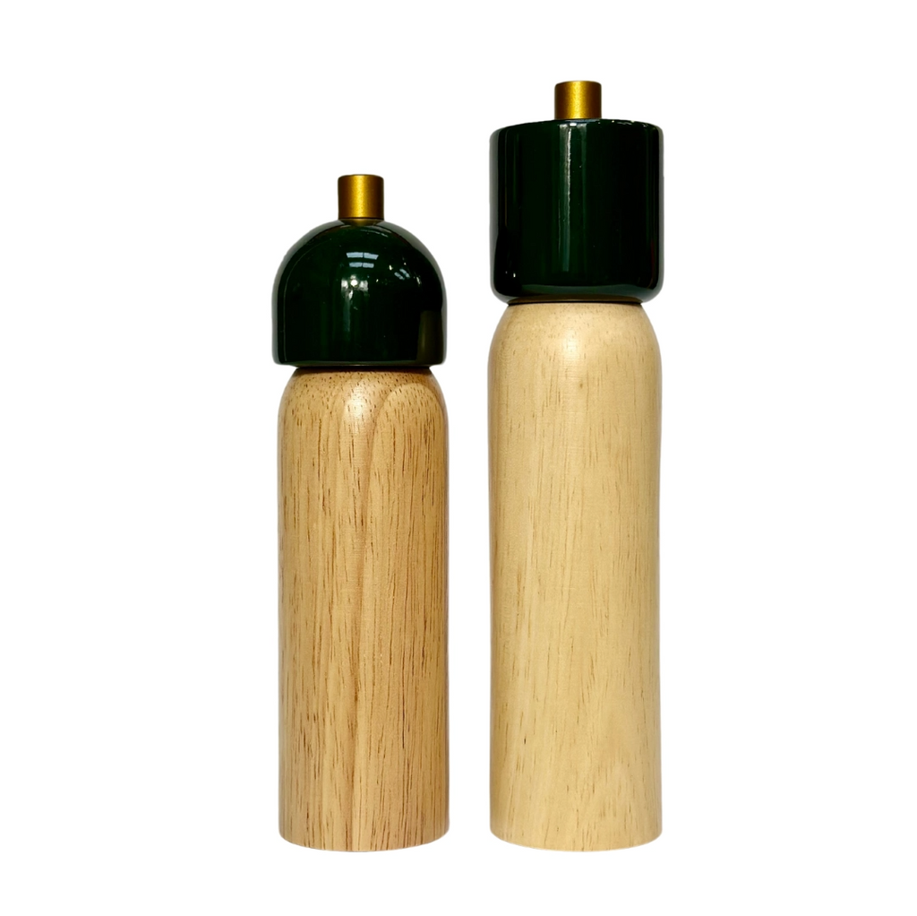 Salt and Pepper Grinder - Green and Gold