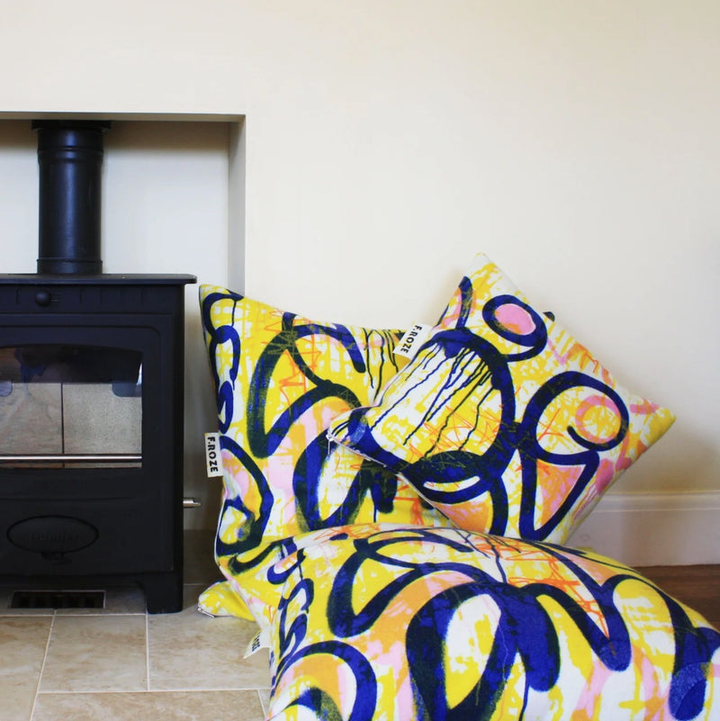 Yellow Laines Cushion