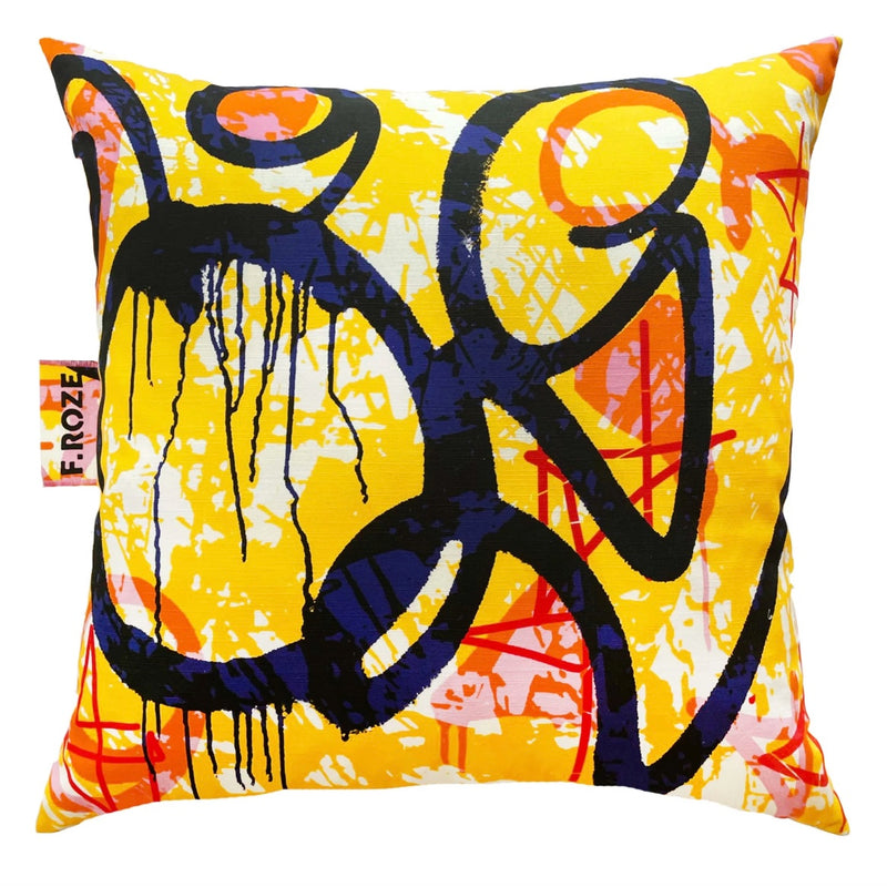 Yellow Laines Cushion