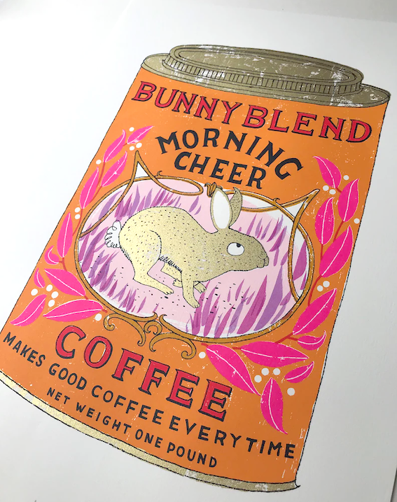 'Morning Cheerful', Screen Print, Unframed