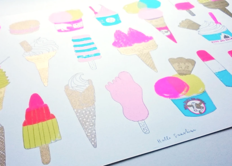 'Hello Sunshine' Screen Print, Framed