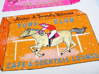 'Two Horse Race', Screen Print, Unframed