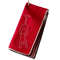 Linen Embroidery Napkins-Wine
