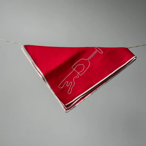 Linen Embroidery Napkins-Wine