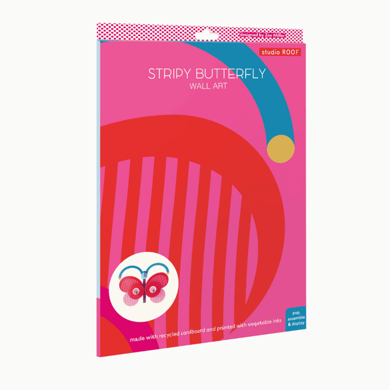 Stripy Butterfly Wall Art