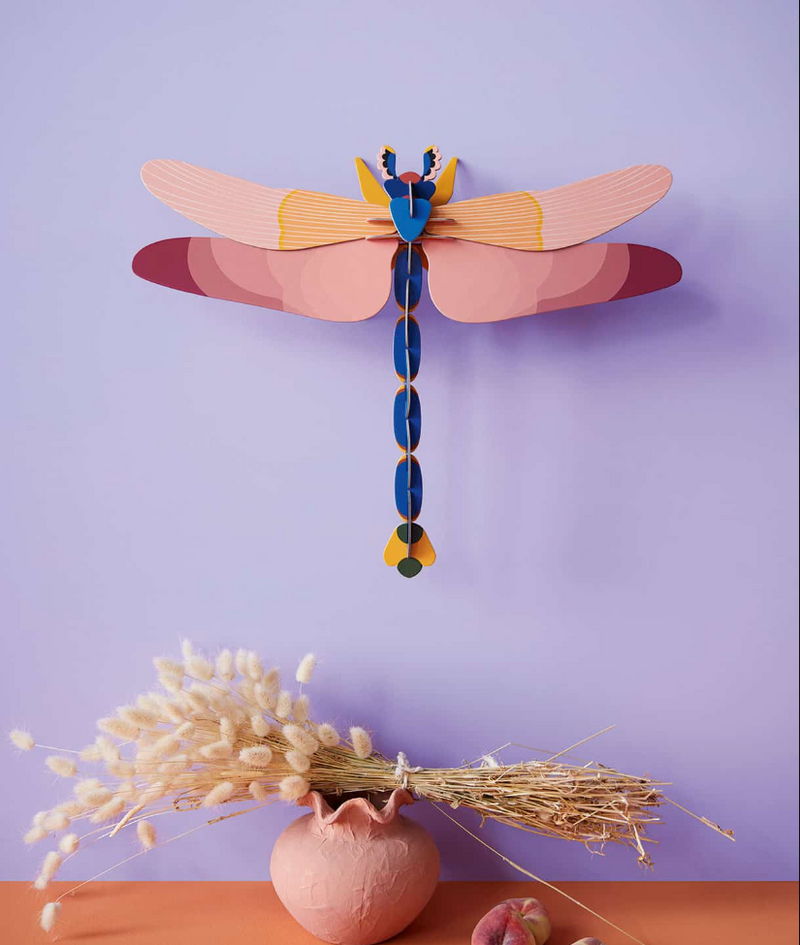 Pink Dragonfly Wall Art