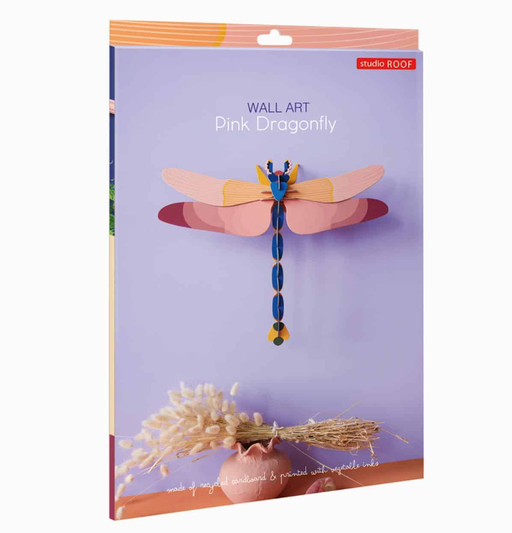 Pink Dragonfly Wall Art