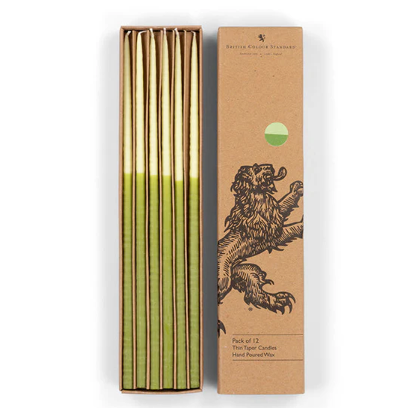 Thin Taper Candles - Pistacho & Eau de Nil