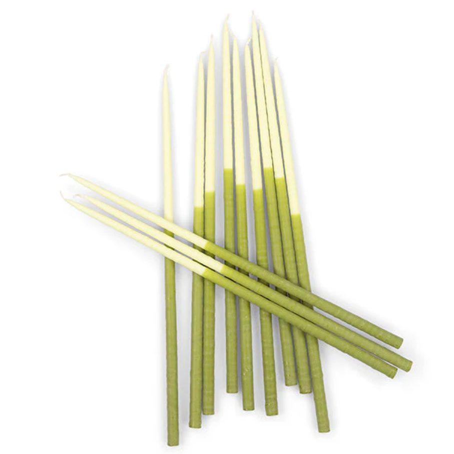 Thin Taper Candles - Pistacho & Eau de Nil