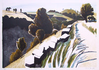 'Long Lane' Stone Lithograph, Unframed