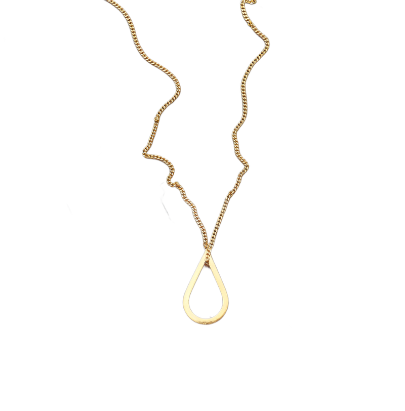 Gold Teardrop Necklace