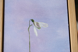 'Snowdrop' Oil Painting, Framed