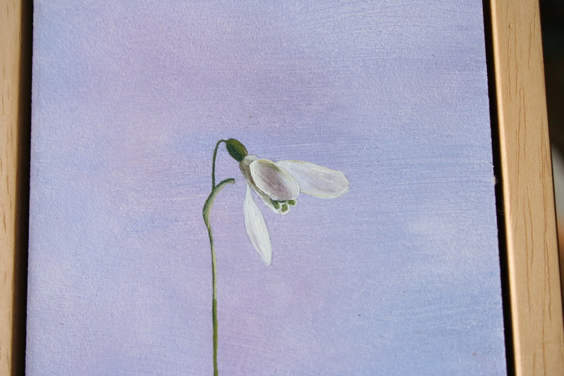 'Snowdrop' Oil Painting, Framed