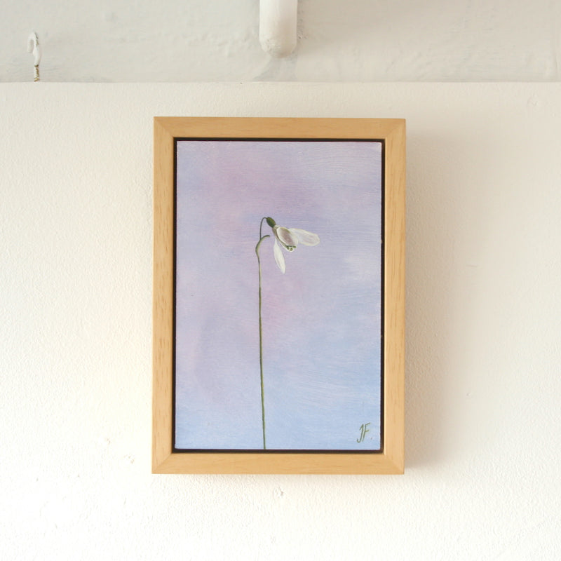 'Snowdrop' Oil Painting, Framed