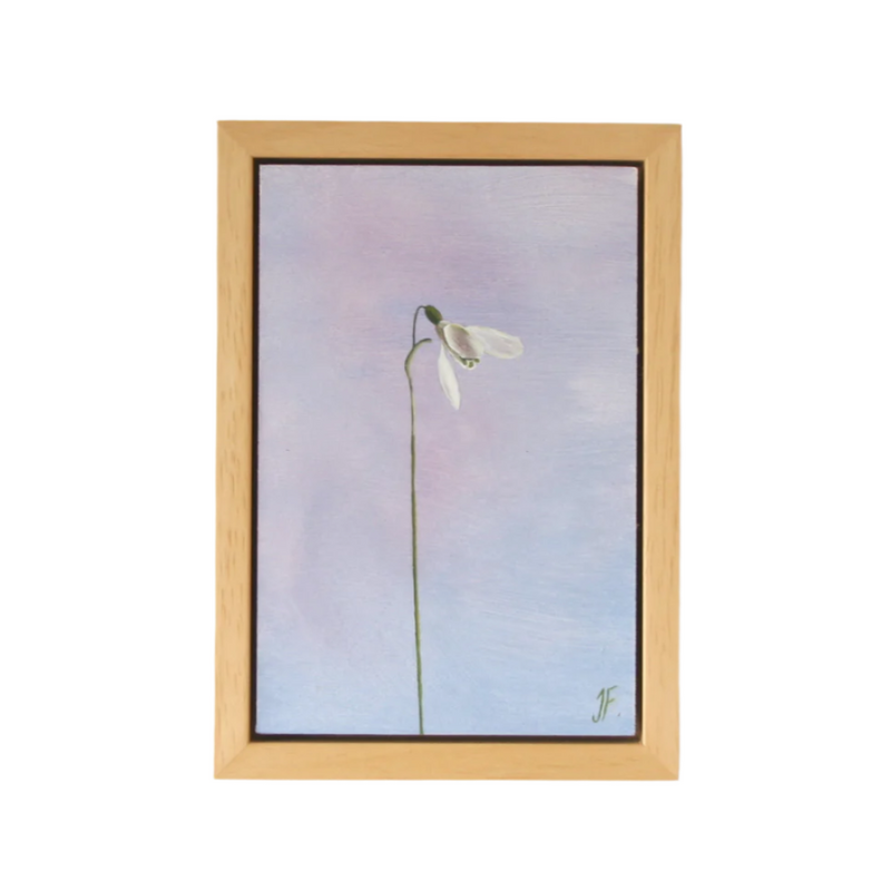 'Snowdrop' Oil Painting, Framed
