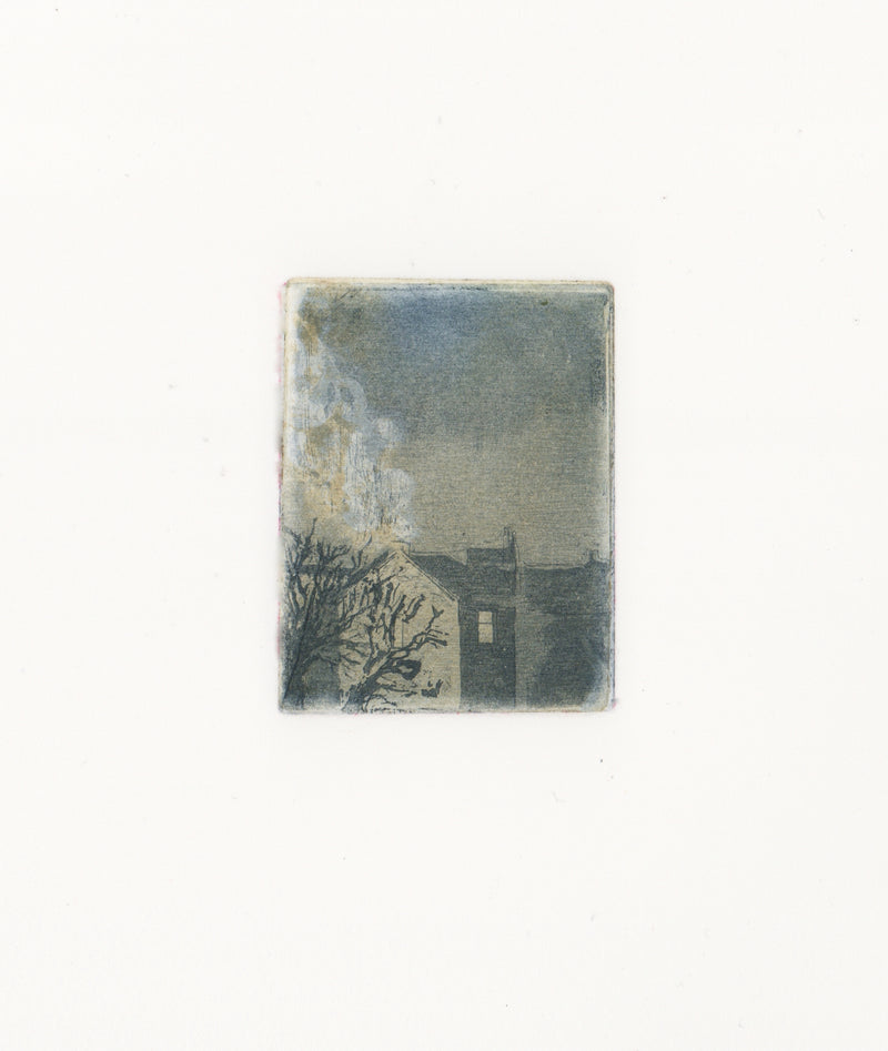 'Stop' Etching, Framed