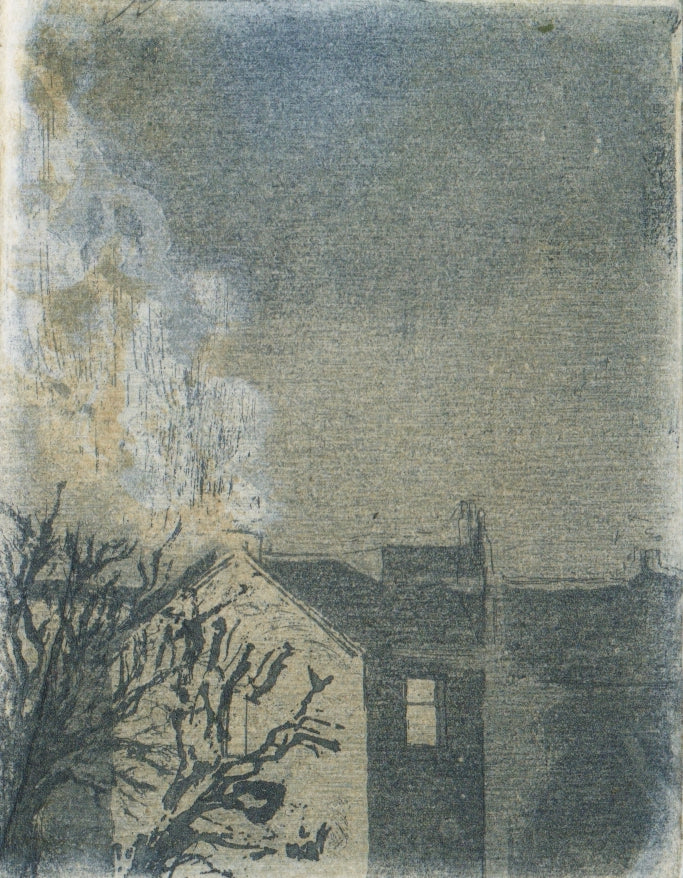 'Stop' Etching, Framed