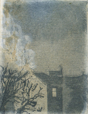 'Stop' Etching, Framed