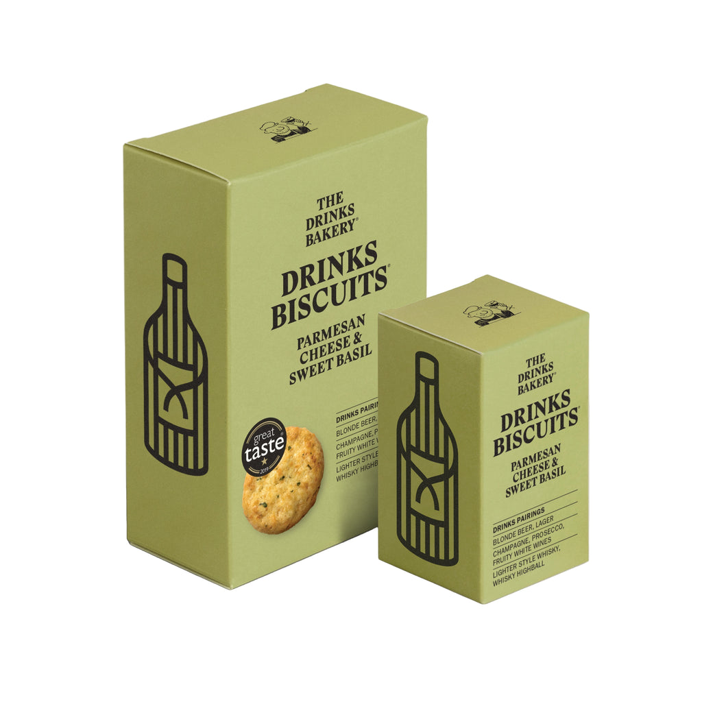 Parmesan Cheese and Sweet Basil Drinks Biscuits