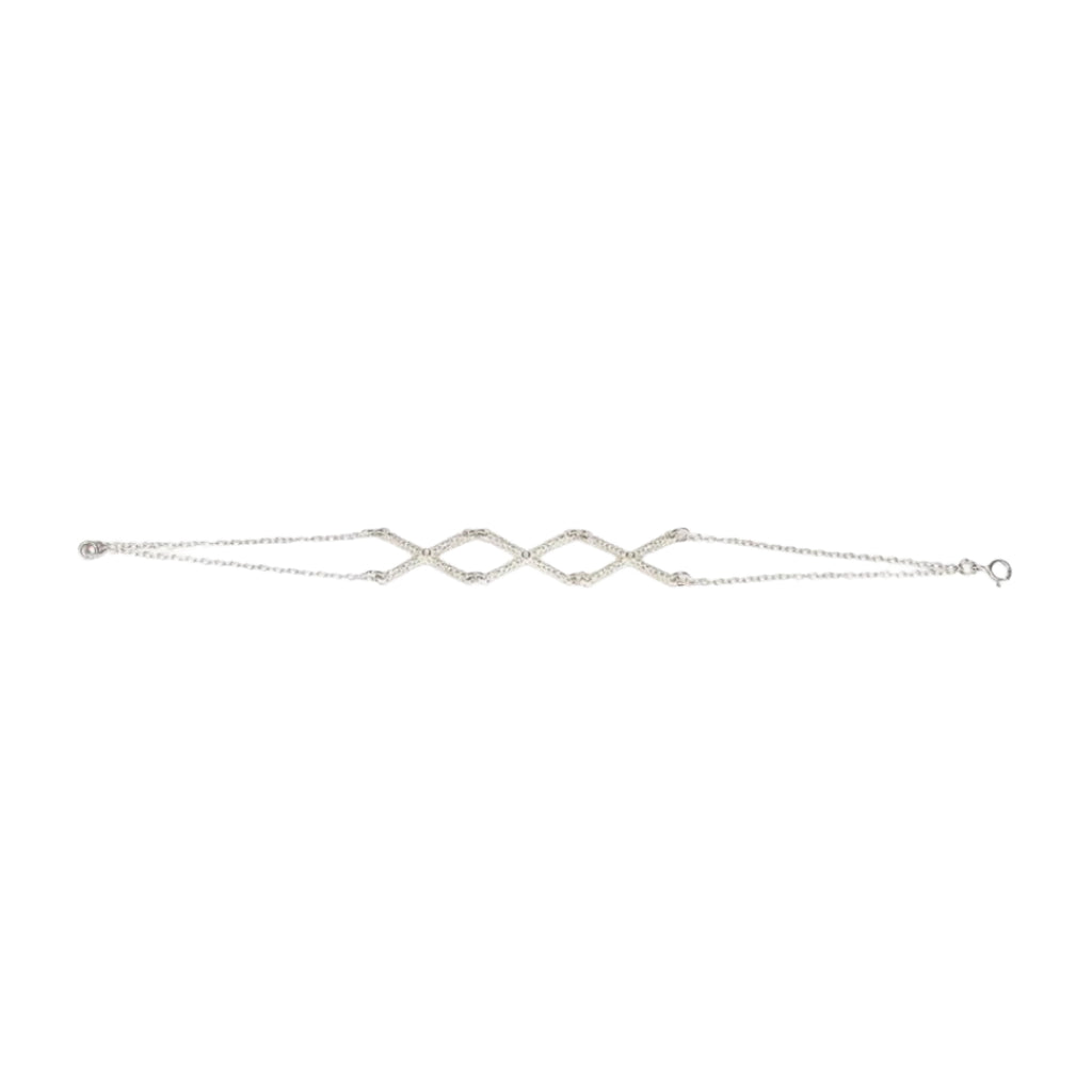 Triple Cross Bracelet, Silver