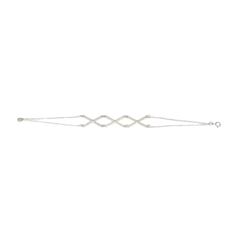 Triple Cross Bracelet, Silver