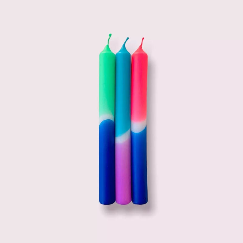 Forever Tulum Dip Dyed Neon Taper Candles